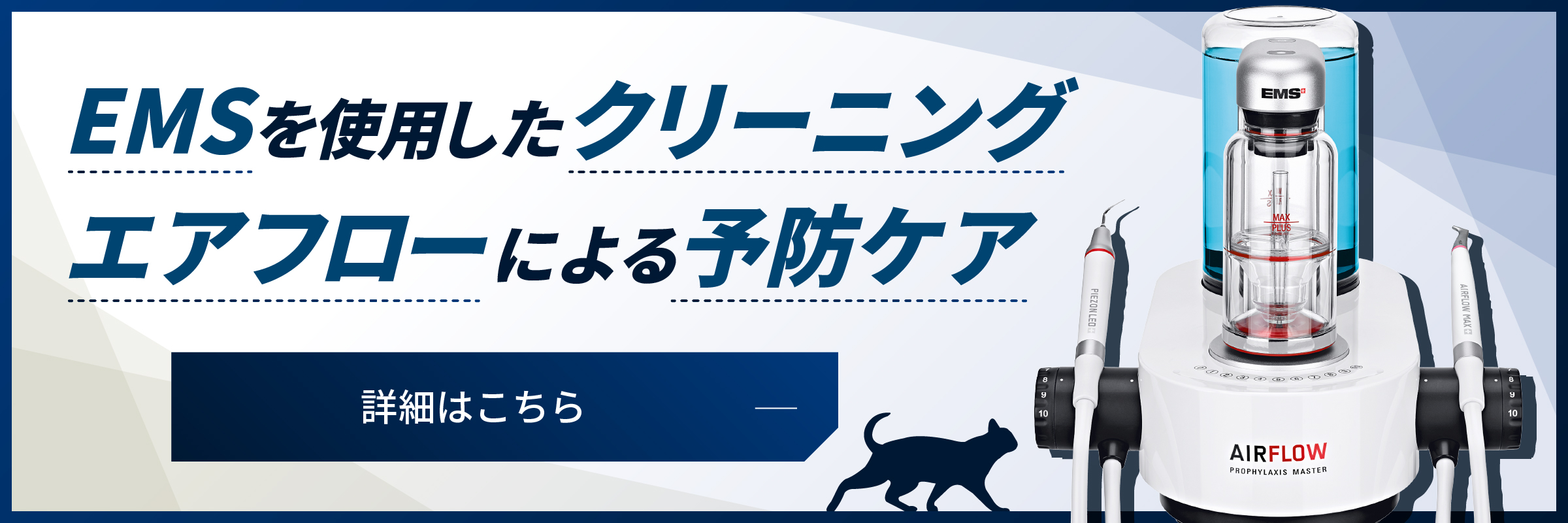 EMSを使用したクリーニング エアフローによる予防ケア